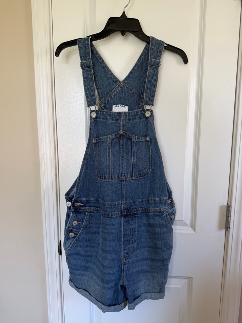 Old Navy Blue Denim Short Overalls